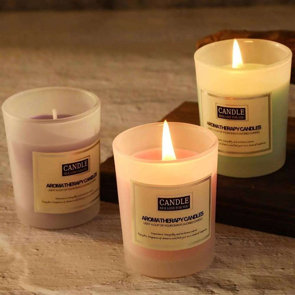 1pc Minimalist Matte White Glass Cup - Non-Toxic Scented Decor, Cozy Candle for Office Living Room Bedroom Y260127