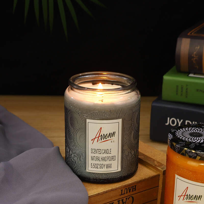 Embossed Cup Plant Essential Oil Aromatherapy Candle Home Bedroom Air Purification Fragrance Birthday Wedding Souvenir Y260127