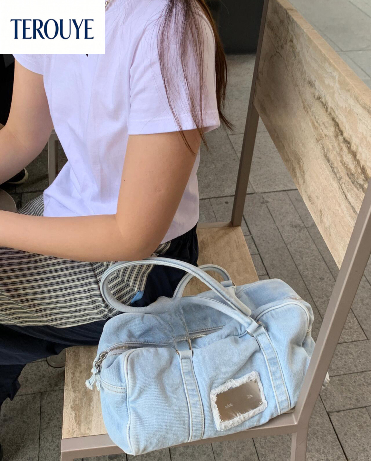 TEROUYE Autumn/Winter New bag Korean Large Capacity Cowboy Bag Fashion Trend Lazy Style Handbag Women's Single Shoulder Bag