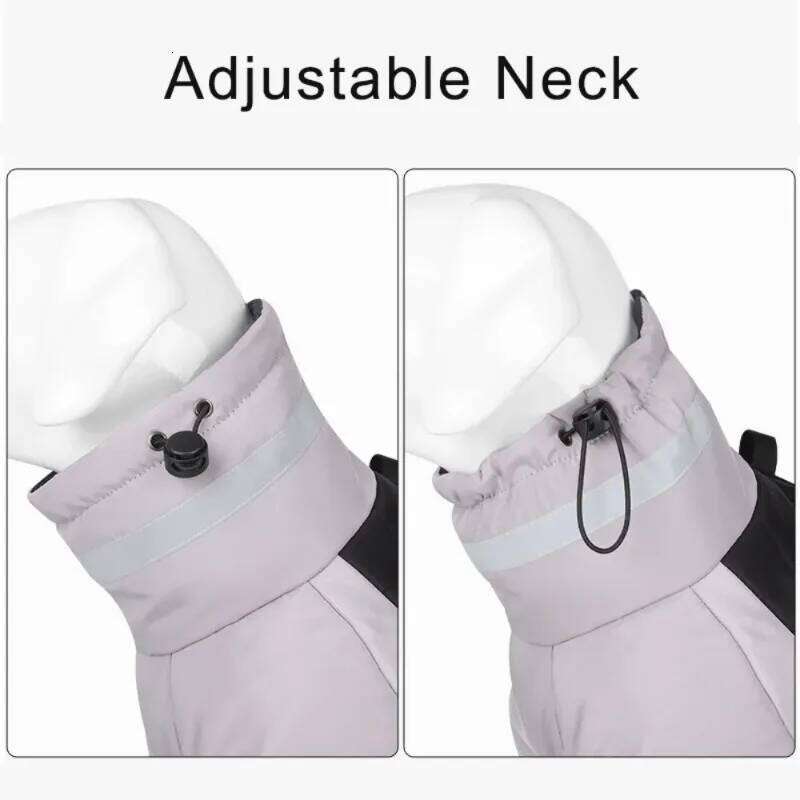 Winter Warm Down Jacket Waterproof Dog Coat Reflection High Collar Pet Clothing for Medium Large Dogs Golden Retriever XJ260127