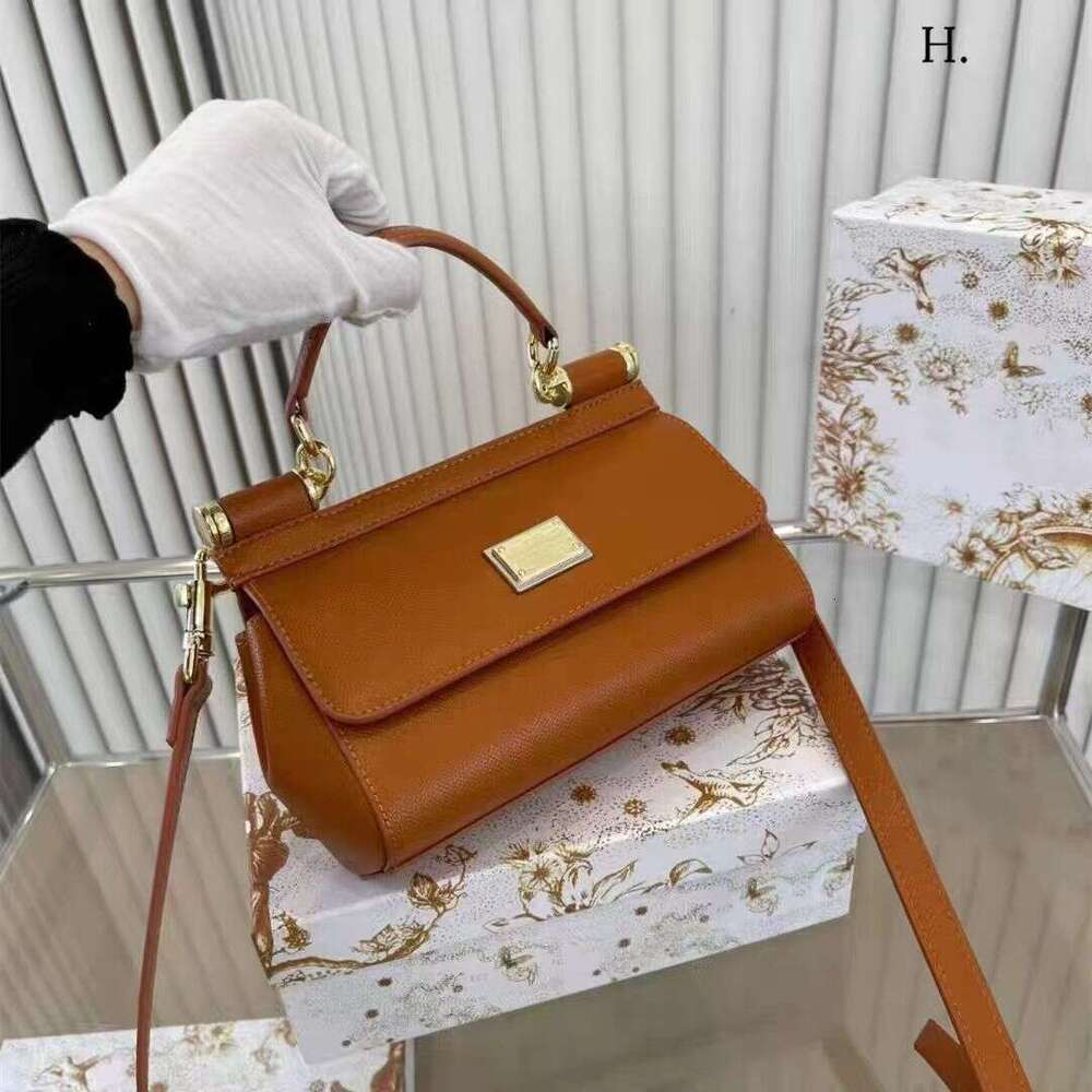 Totebag Shoulder ROSE NOIRE New Sicilian Palm Print Horizontal Solid Color Single Crossbody Handbag Genuine Leather Flap Platinum Women S Bag