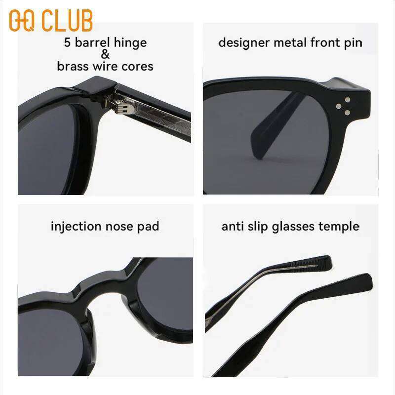O-Q CLUB Retro Punk Polarized Lenses Man Men Sunglasses Square Trends Glasses Women Popular Eyepieces in Sonzya Sunglass Woman Z260127