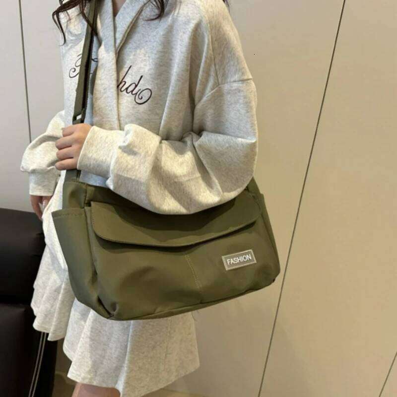 Waterproof Nylon Simple Crossbody Unisex Casual Shoulder Fashion Travel Comfortable and Versatile Texture Storage Bag