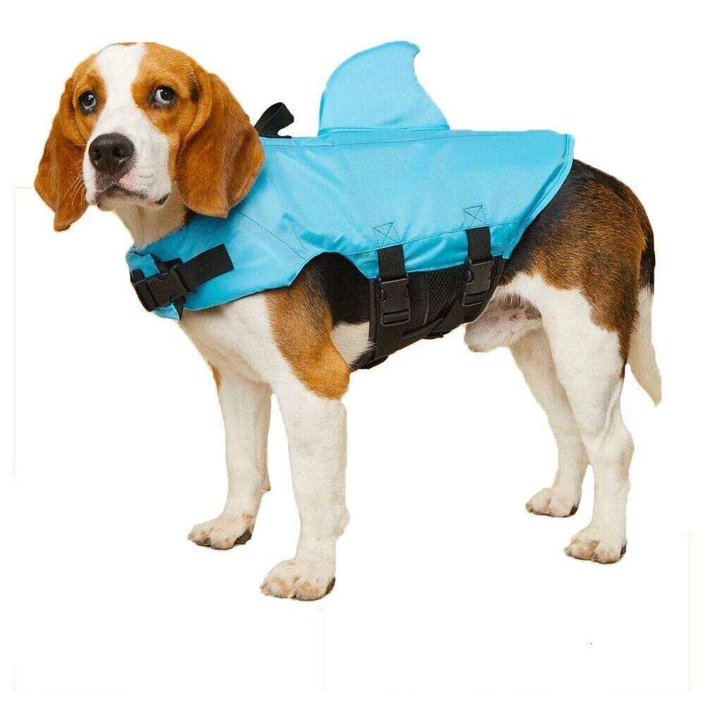 Shark Fin Dog Life Jacket Enhanced Buoyancy Small Swimming Clothes Safety Vest with Handle for Dogs Surfing XJ260127