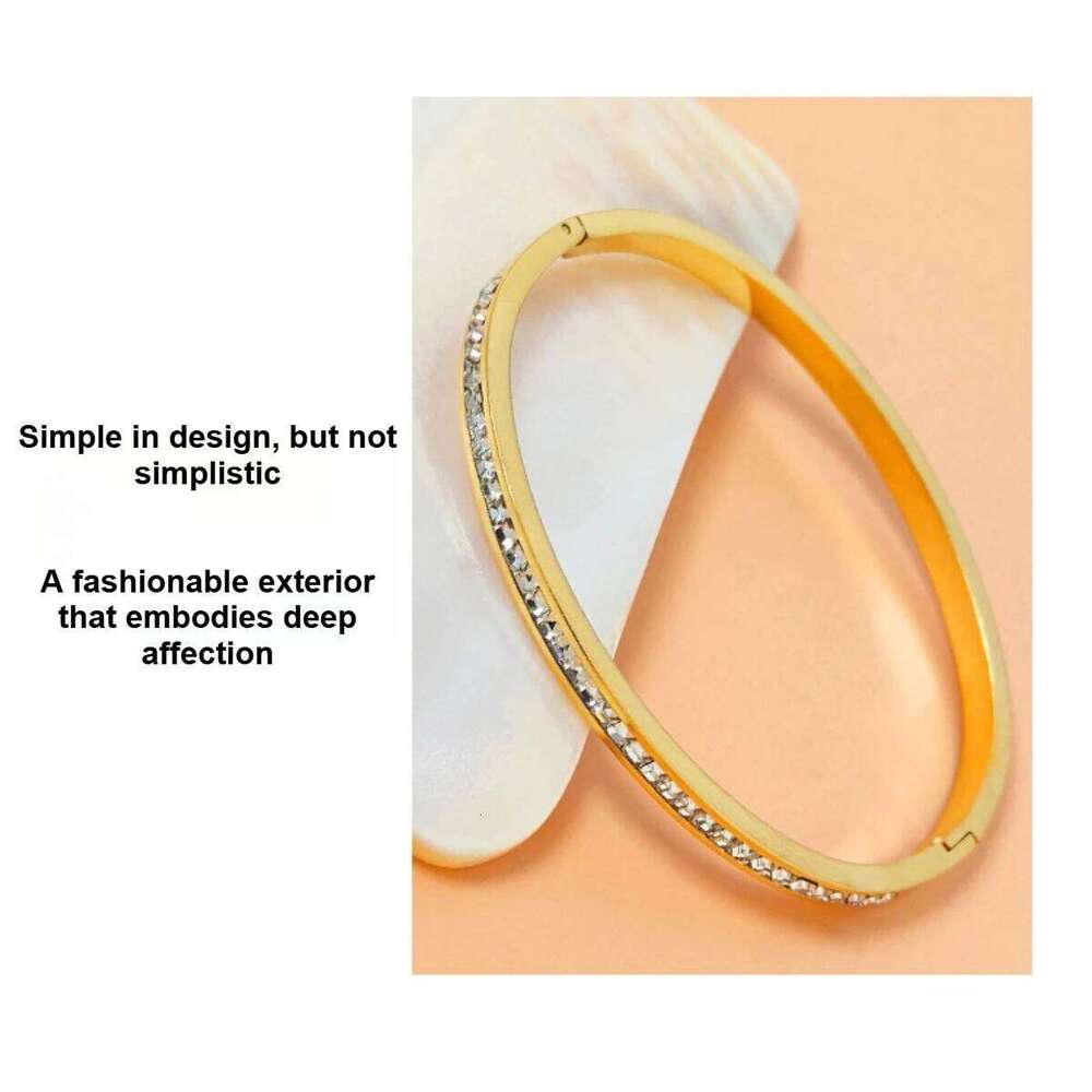 New Stainless Steel Zircon Bangles for Women 4mm Wide Bracelet Jewelry Gift Fashion Accessories 58-60mm 3 Color XJ260127