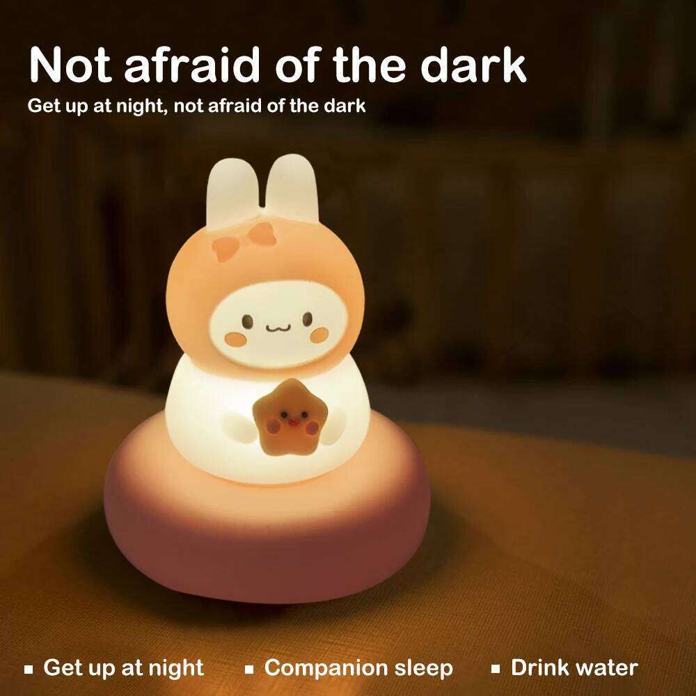 LED night lights for Children bedroom cute animal pig rabbit lamp Touch Sensor Dimmable child Holiday Gift USB Rechargeable Z260127