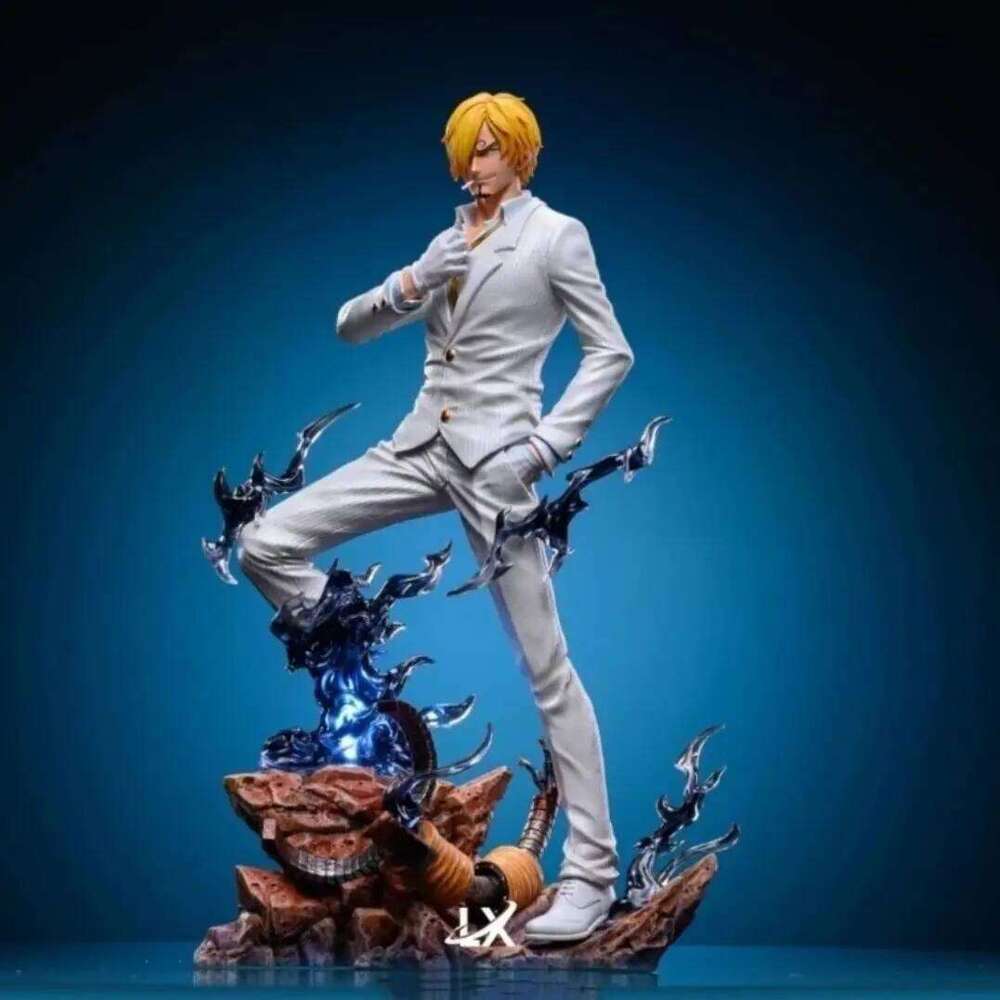 One Piece Sanji Dual Wings Anime Figure with 2 Heads GK Statue Model Toy 25cm L260610