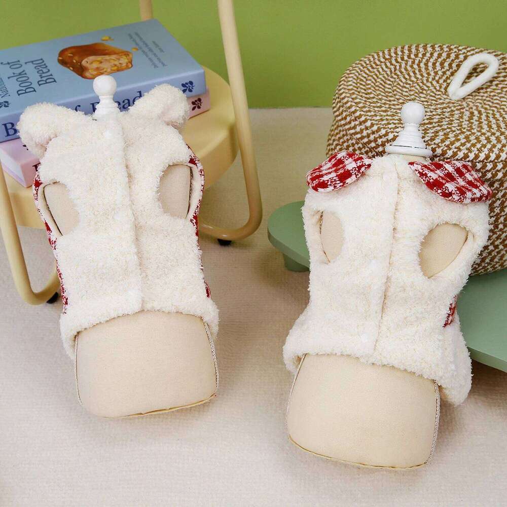 Autumn Winter Clothes Plaid Couple Jacket Puppy Dress Small Dog Chihuahua Costume Outfits XJ260127