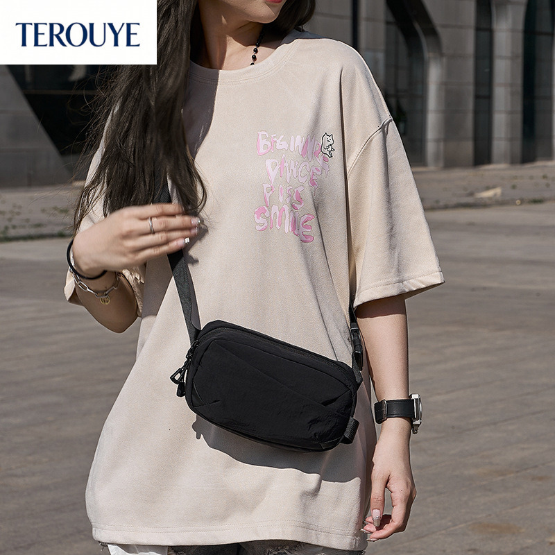 TEROUYE Trendy and fashionable style phone bag with casual and simple design, diagonal cross bag, lightweight and sporty women's shoulder bag,