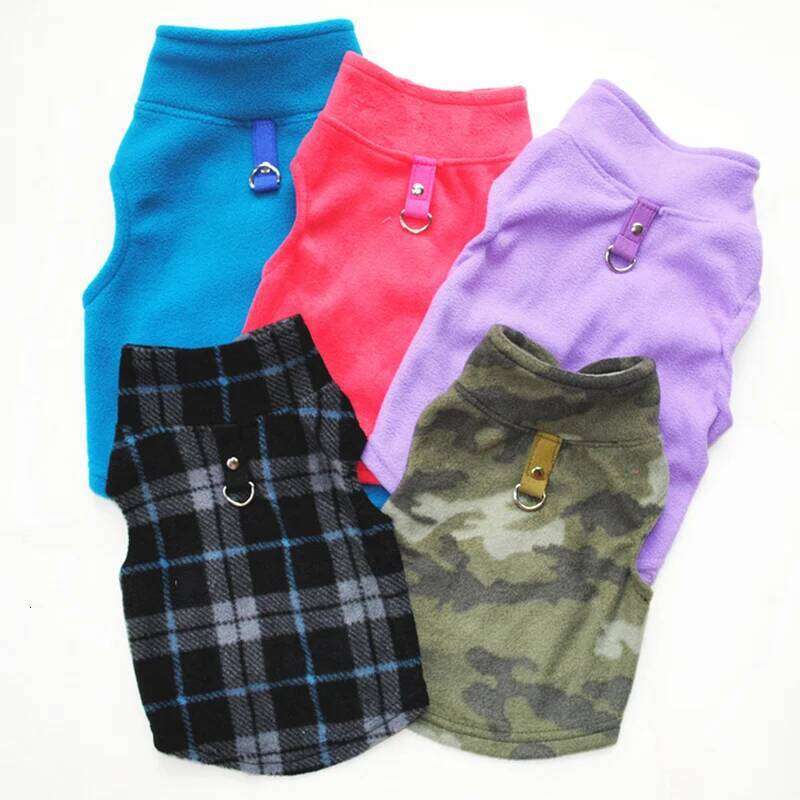 Warm Clothes Vest for Dog Puppy Fleece Clothing Soft Plaid Costume Doggy Autumn Winter Animal Pet Jacket Coat XJ260127