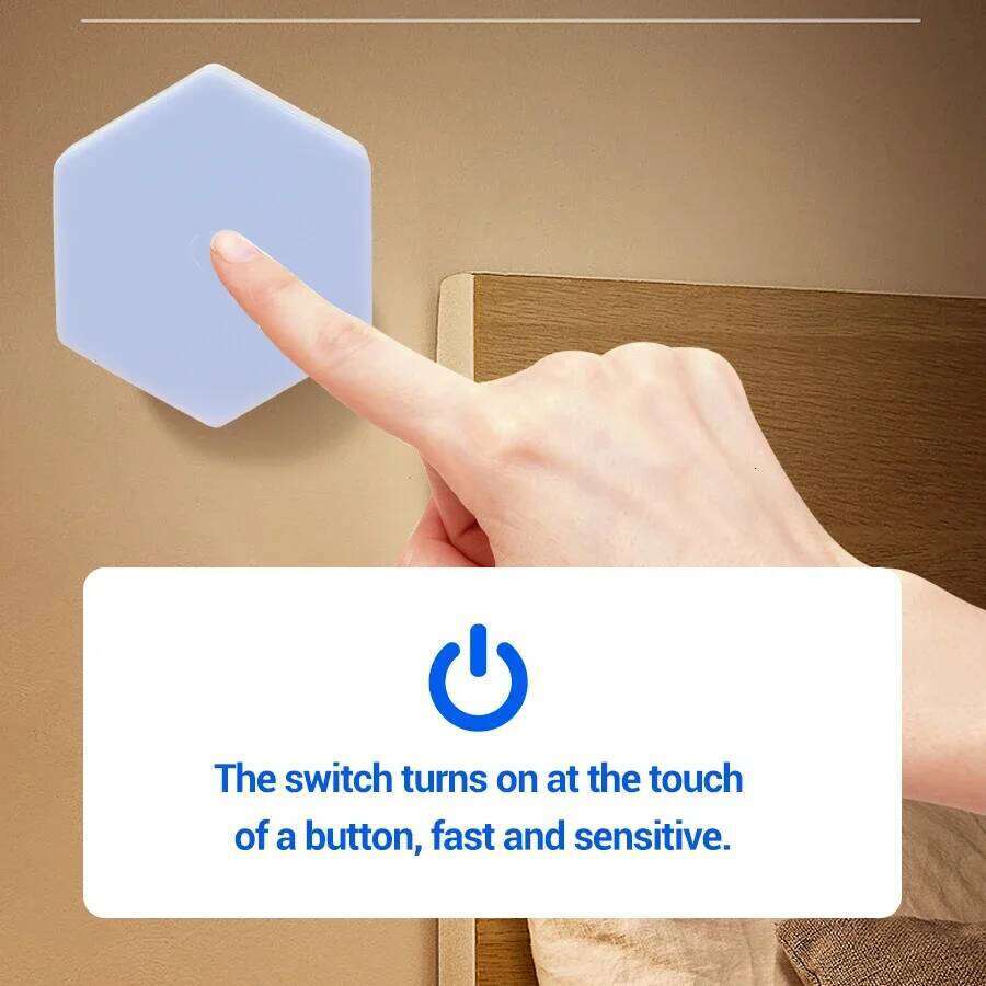 3/6pcs Control Hexagonal LED Light,Honeycomb Touch Sensitive Wall Night Lights, Honeycomb Lights Z260127