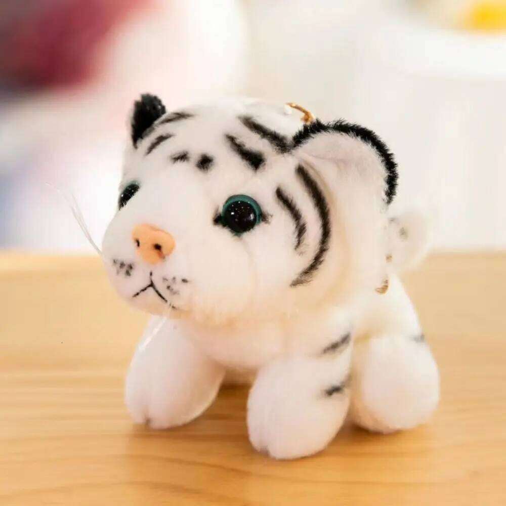 Cute Tiger Plush Keychain Cartoon Stuffed Animal Charm Funny Soft Wallet Hanging Decoration Backpack S260126