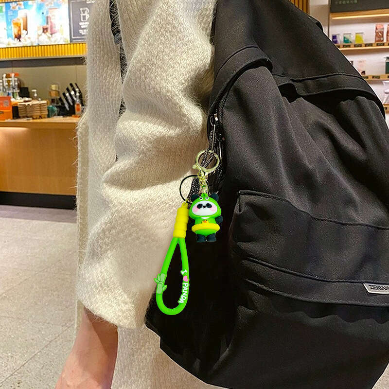 Cute Creative Kung Fu Panda Travel 3D Soft Rubber Doll Car Bag Keychain Pendant Gift S260126 c54