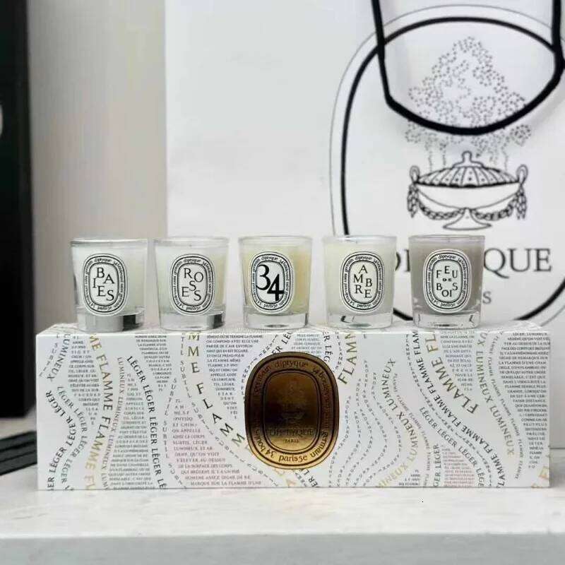 Winter Limited 5 Pcs Set 35g Aromatherapy Christmas Gift Box with Long-Lasting Fragrance for Home Decor Scented Candles Y260127