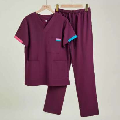 ANNO Maternity Work wear Loose Pregnant Woman Nurse Uniforms Hospital Clothing Female Adjustable Waist ScrubsSet H260127