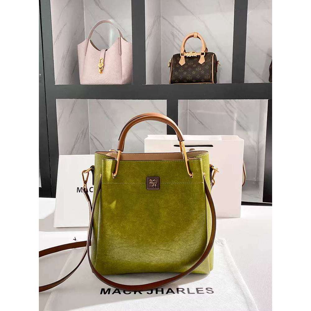 MACK JHARLES retro Large Capacity Commuting Bucket Women's 2025 Autumn New High-end Tote Bag