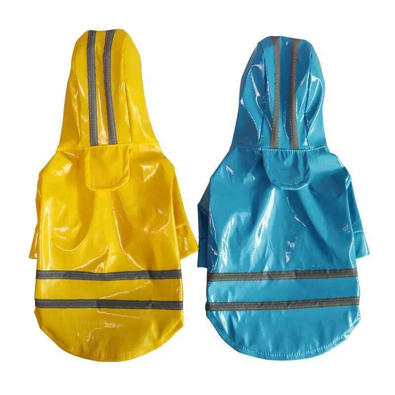 Waterproof Jacket PU Dog For Small Dogs Cats Reflective Puppy Raincape Chihuahua Yorkies Raincoat Pet Poncho XJ260127