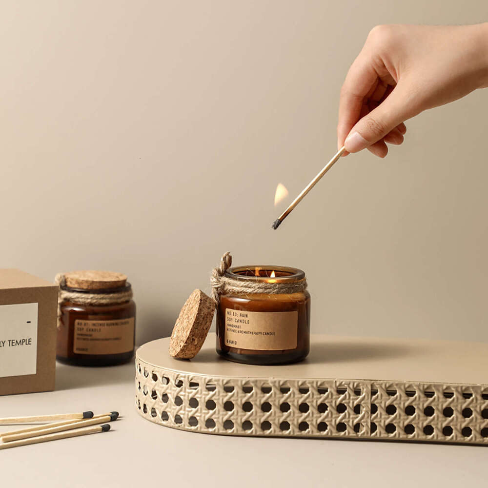 Aromatherapy Candle Niche High-end Bedroom Essential Oil Fragrance Customizable Label Packaging 60g Gift Box Y260127