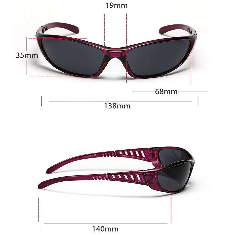 Y2K Men Color Hollowed Outdoor Driving UV400 Sunglasses Girls Net Red Hip Hop Gothic Women Sun Glasses 2025 Hot Z260127