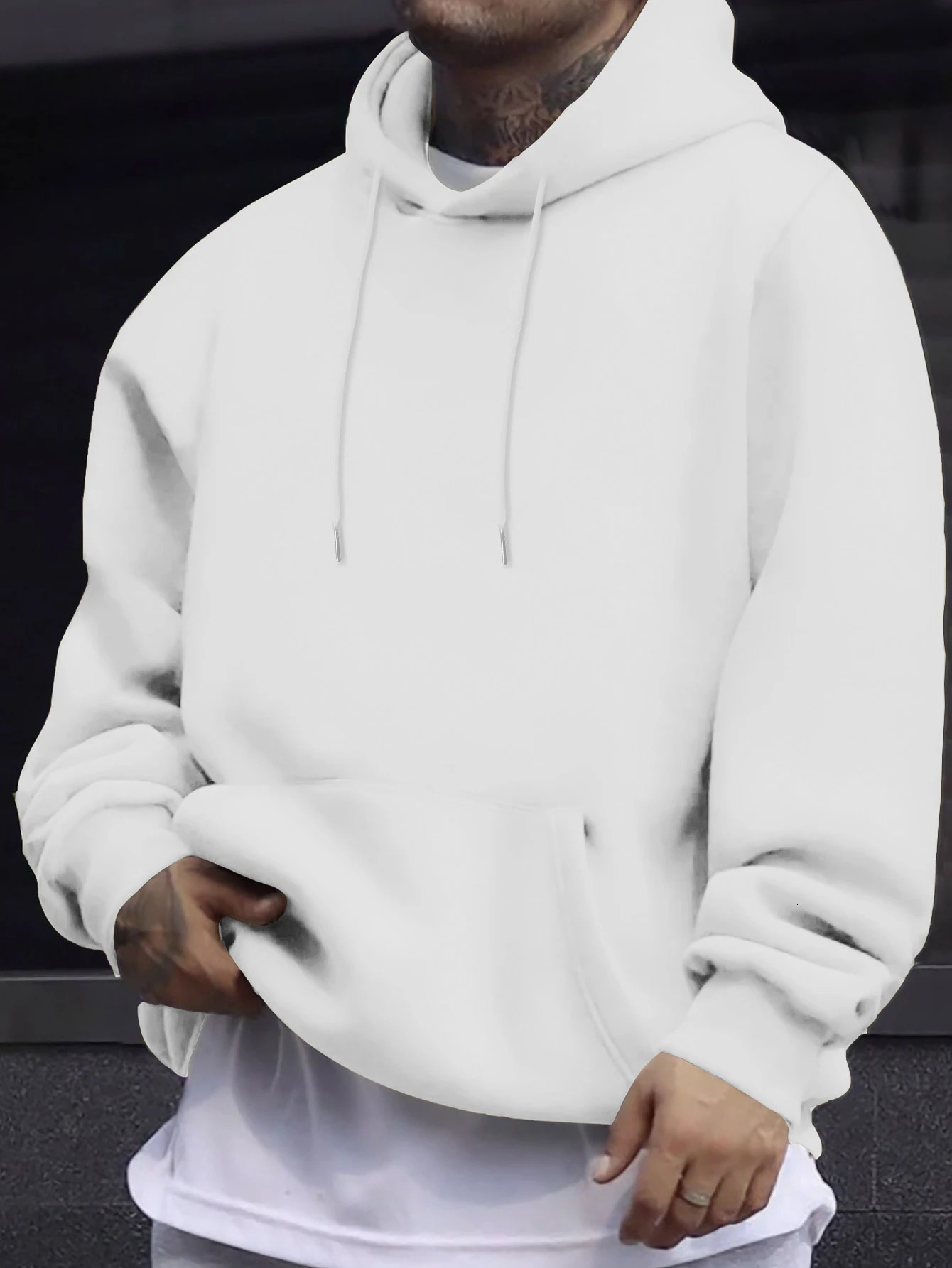 AutumnSolid Sweatshirts Unisex Street Comfy Sportswears Fleece Soft Hoodie Mans Fashion Warm Streetwear Casual Jogging Clothes 260127