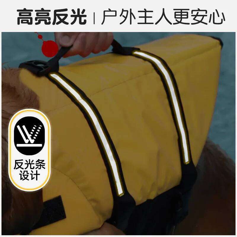 Reflective Summer Dog Adjustable Pet Swimwear Safety Vest Surfing Sailboat Enhanced Buoyancy Puppy Life Jacket XJ260127