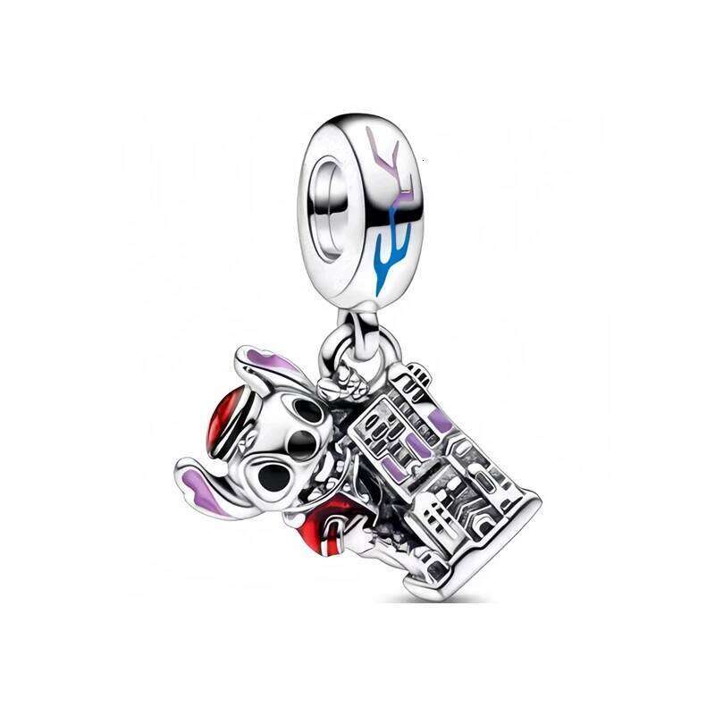 Disney 2025 New Pooh Bear Pixar Monster Elc Company Charm Beads Dangle Fit Silver Original Bracelet Necklace For Diy Jewelry Women Gift XJ260127