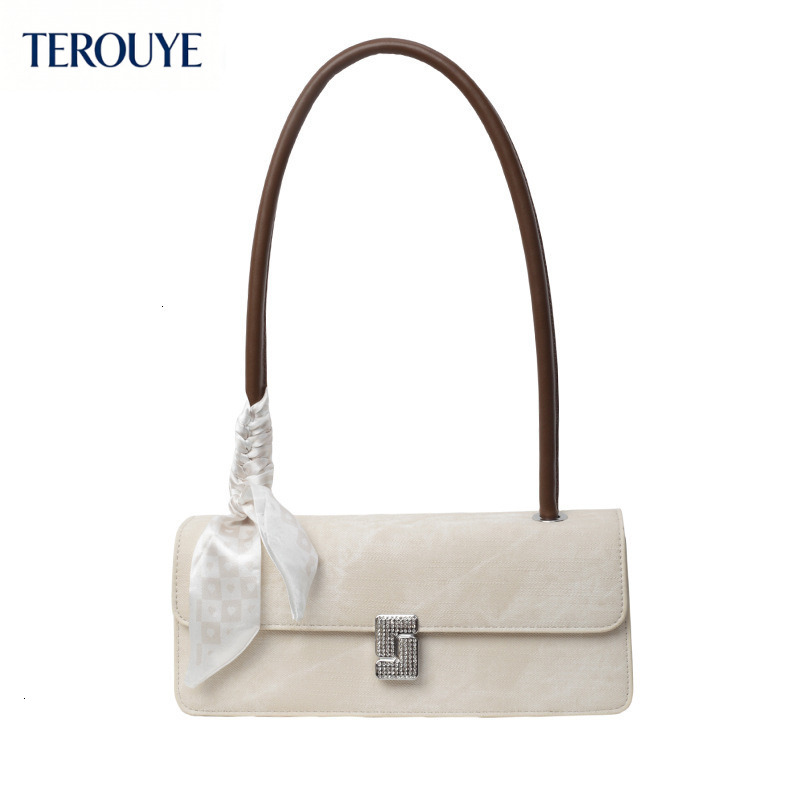 TEROUYE bag autumn and winter new French fashion niche design armpit bag trend light luxury elegant style bag handbag rectangular bag