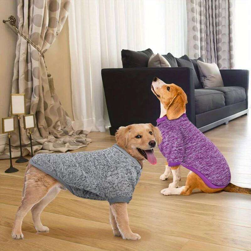 1pc Sweaters Winter Classic Knitwear Sweater Soft Thickening Warm Dog Clothes for Medium Large Dogs XJ260127