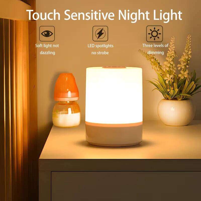 USB Night with 3-Level Dimming Flicker-Free LED Eye Care Soft Non-Dazzling Light for Bedroom Desk Nursery Z260127