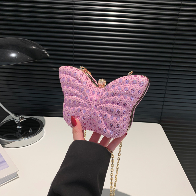 Women chain Butterfly Shape Shoulder Bag Fashion Embroidered Thread Single Shoulder Underarm Bag 240812