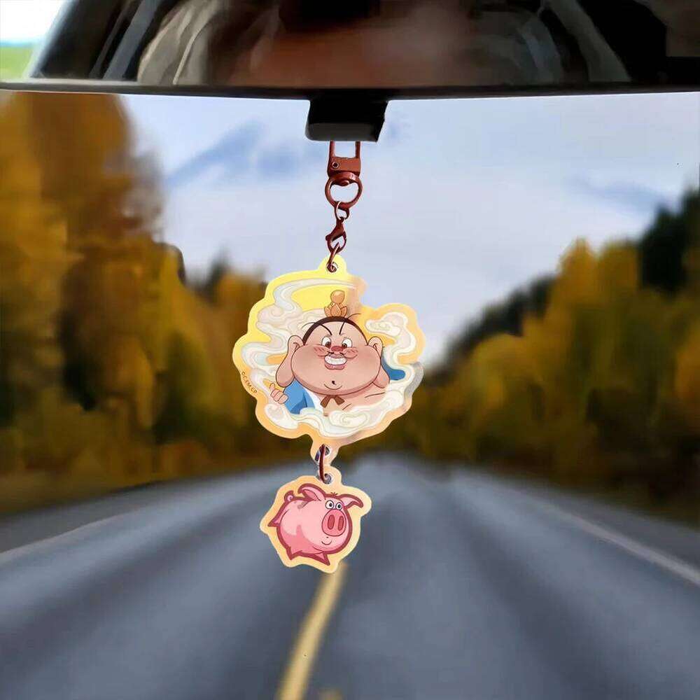 Movies Peripheral Keychain Cartoon Ne Zha 2 Acrylic Pendant Key Ring Gift For Party Student S260126 8fc