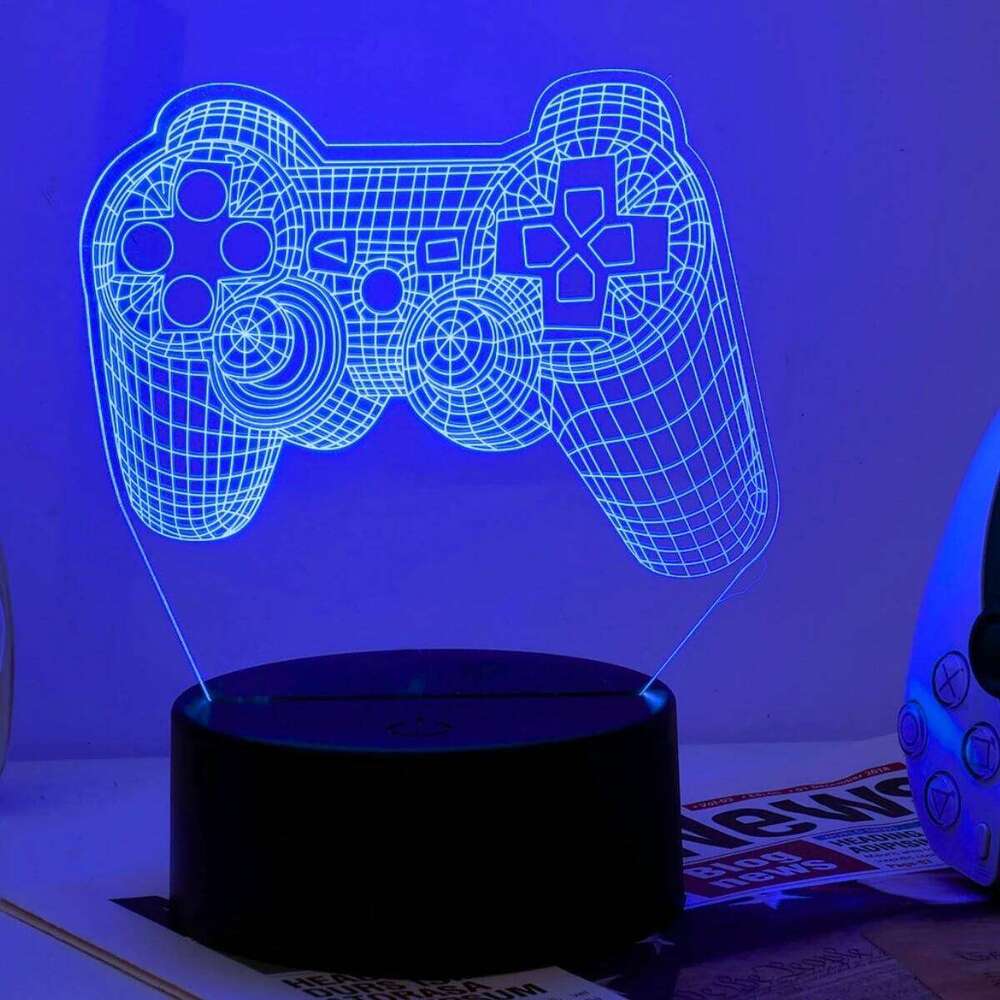 USB powered modern game controller LED night light, home bedroom table lamp, gamer birthday gift, lighting and decoration Z260127