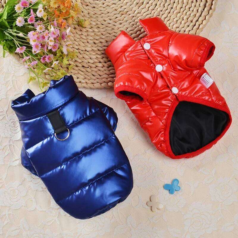 Waterproof Jacket Small Clothes York Coat Little Hoodie for Chihuahua, Pet Products Dog Leash Winter XJ260127