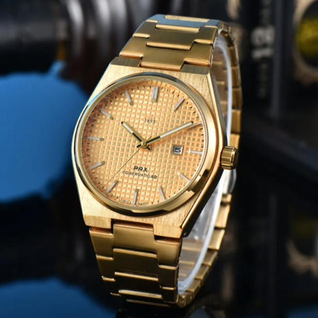 tiss watch designer high quality 5a Tissotes Fashion Brand Men golden powermatic 80 quartz Movement Luxury modern classics 1853 PRX Montres Tissotly w