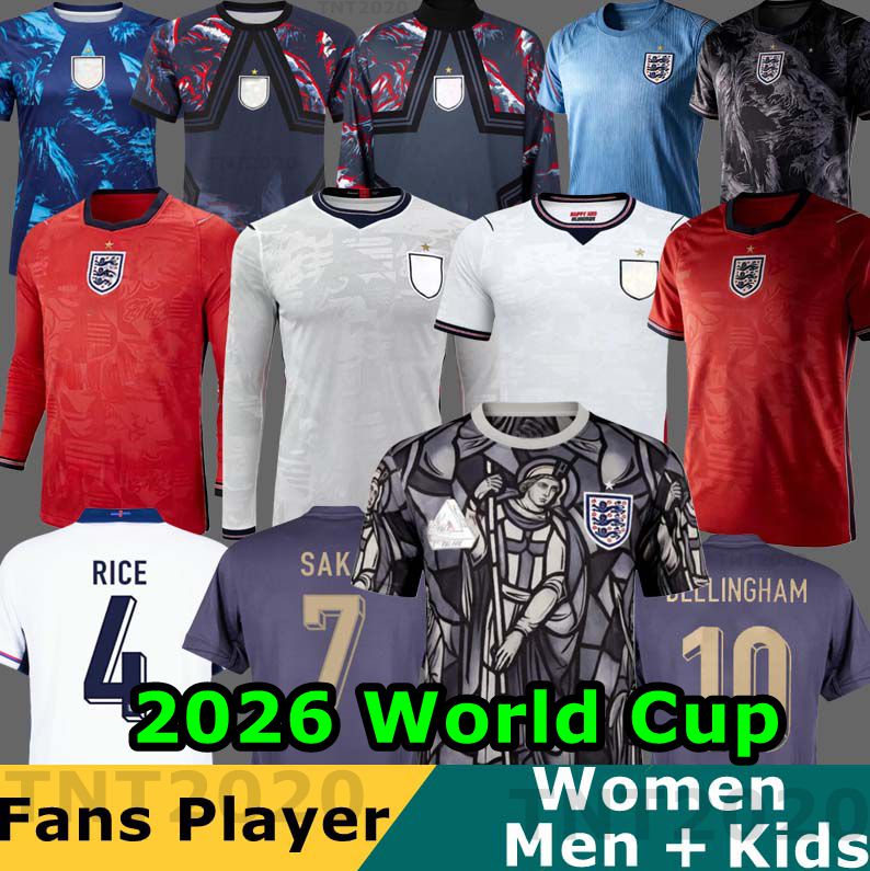 3XL 4XL TOP 2026 England Football Shirt 25 26 27 EZE BELLINGHAM STONES Football kits Soccer Jersey RASHFORD KANE SAKA RICE FODEN National Team Kid Women Men Kids Kit