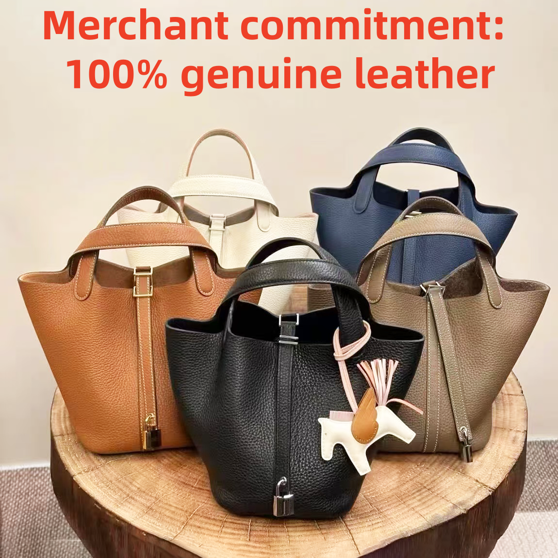 Top quality handbags Designer bags Luxury bag Womens picotins 18 22 26cm bucket bag With lock key Genuine leather Shoulder Bag Clutch fashion crossbody tote bag