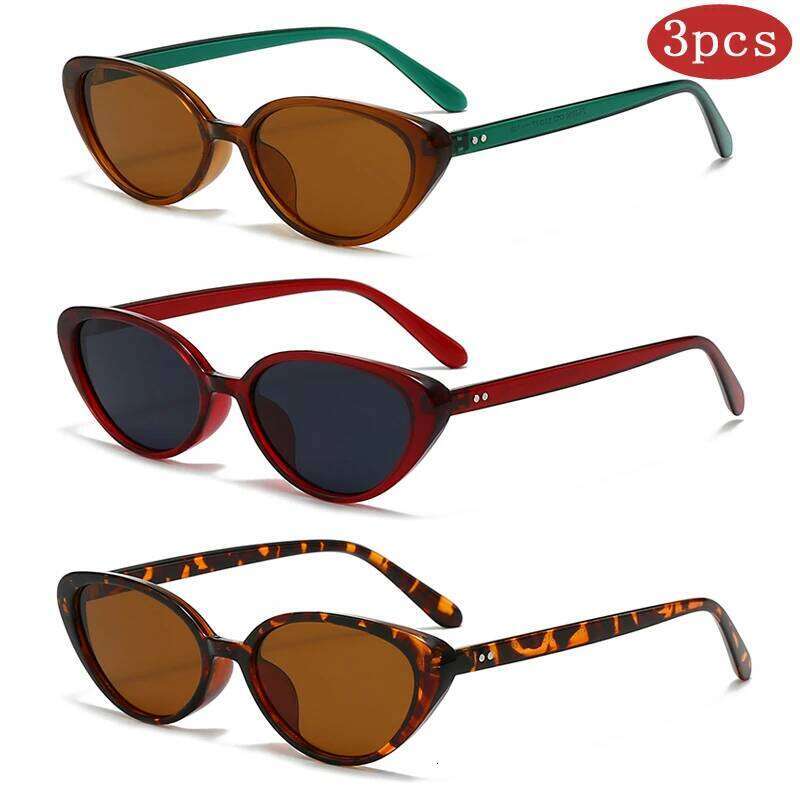 1/3pcs New Rectangle Men Driving Anti-UV Ladies Fashion Cat Eye Small Frame Sunglasses UV400 Unisex Z260127