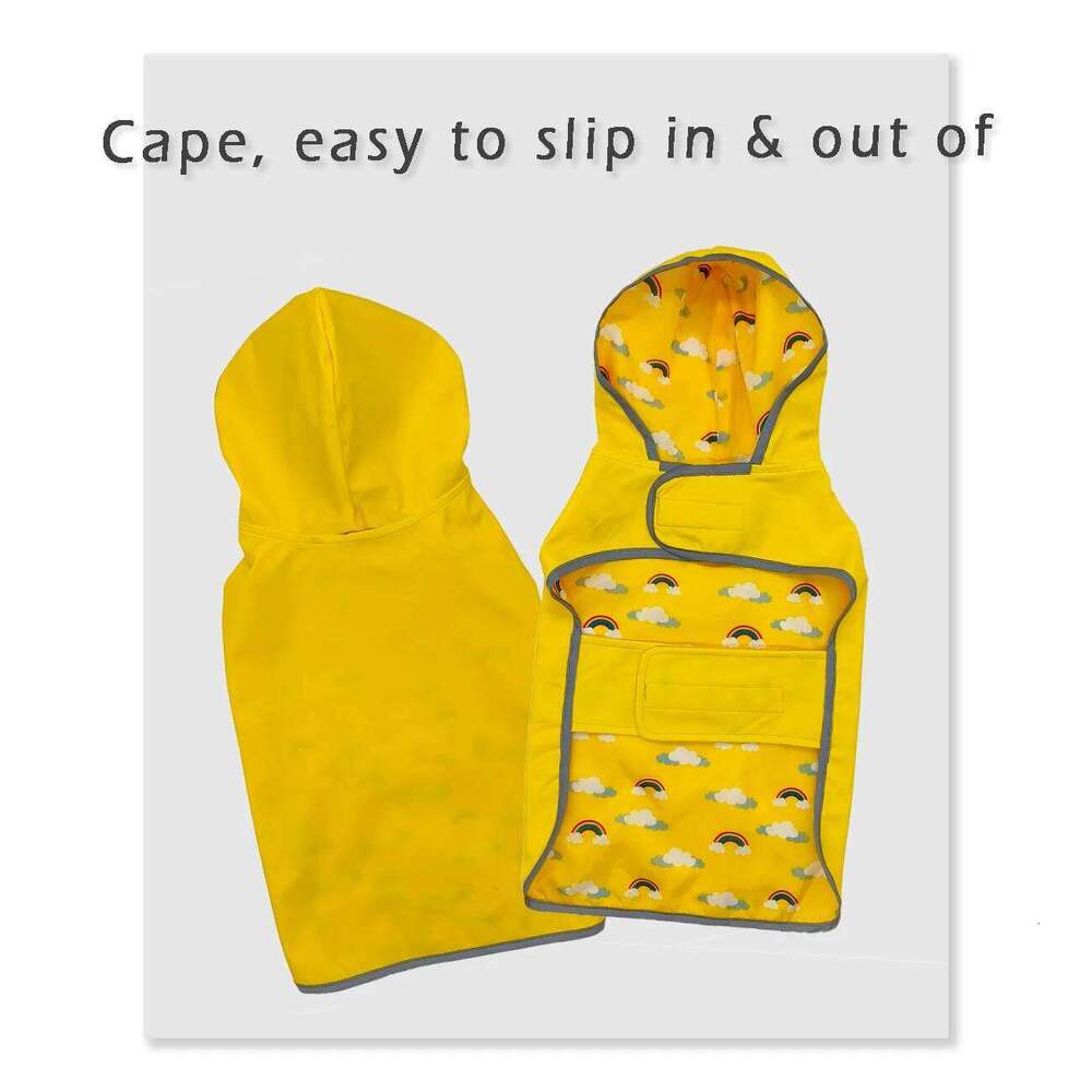 All Weather Dog Raincoat: Dual-sided Waterproof Coat with Polyester Fiber PU Coating and Quick- Adjust Closure XJ260127