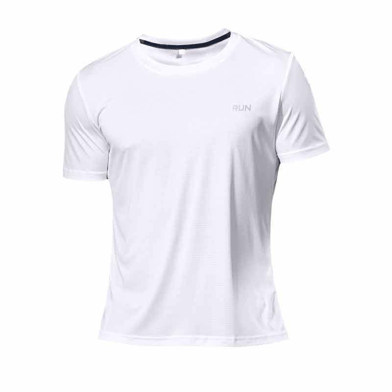 2026 Summer Men's Sports T-shirt Ice Silk Loose Quick Drying Fitness Short Sleeve Casual Cool Breathable Top Free Shipping