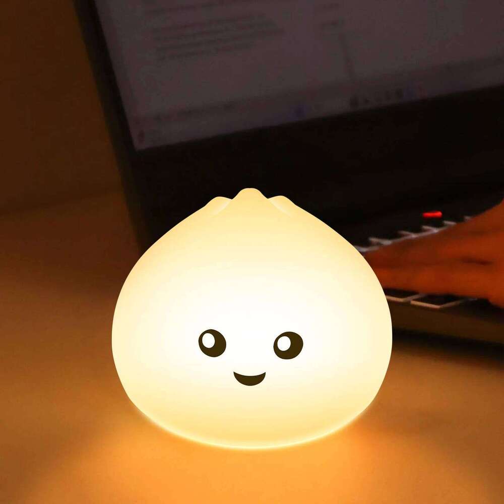 Creative Battery Powered Cute Light Baozi-shaped Silicone Soft Baby Night Sleeping Lighting Eye Protection for Bedroom Z260127