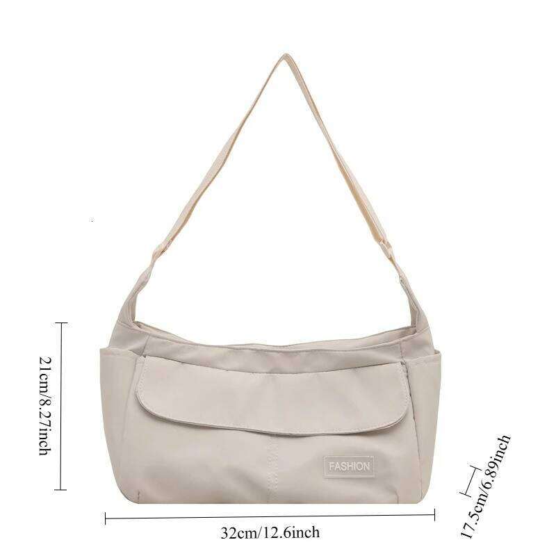 Waterproof Nylon Simple Crossbody Unisex Casual Shoulder Fashion Travel Comfortable and Versatile Texture Storage Bag