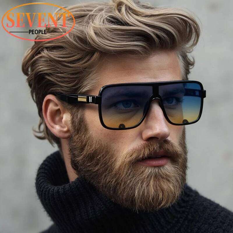 Steampunk Oversized Polarized Square Sunglasses Men 2025 Luxury Brand Vintage Outdoor Driving Shield Sun Glasses Classic Shades Z260127