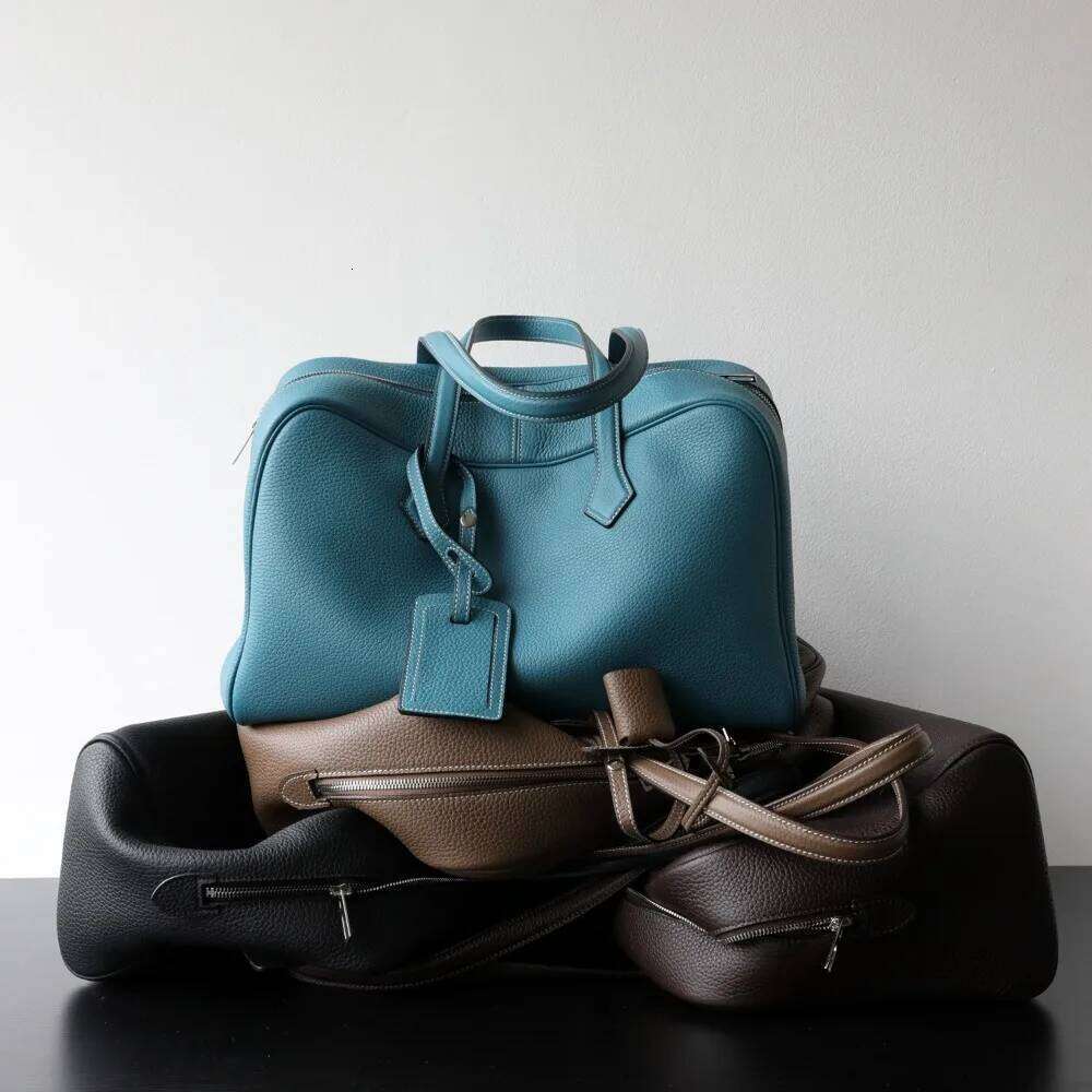 Luxury Bags Premium First Layer Cowhide Boston Genuine Leather Women's Simple Large Capacity Bowling Armpit Portable Messenger Bag Hot Selling BA