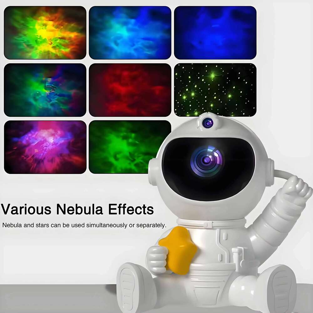 3D Astronaut Star Projector, Galaxy Night Light with Nebula Effects - Perfect Room Decor for Kids & Teens Z260127