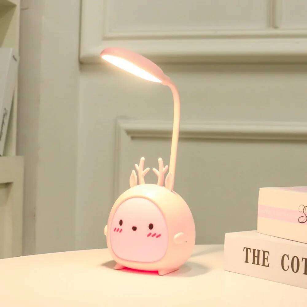 New creative cartoon deer cute LED charging eye protection night light student bedroom dormitory folding reading desk lamp Z260127