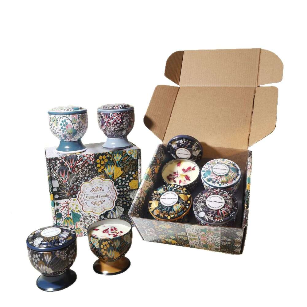 Cross-Border Hot Selling Goblet Soy Wax Tin Set Wedding Favor Aromatherapy Candle Gift Box Y260127