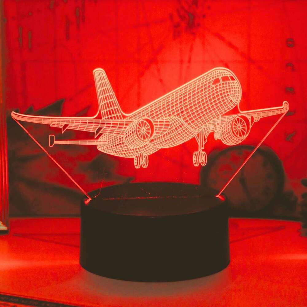 3D night light creative airplane design special for friends, decorating the room atmosphere as a holiday gift Z260127