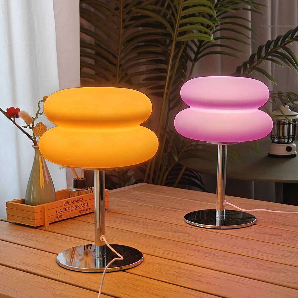 Lamp bedside plastic lampshade LED lamps mushroom table lamp USB Plug 9-level brightness dimming ambient lightNot glass Z260127
