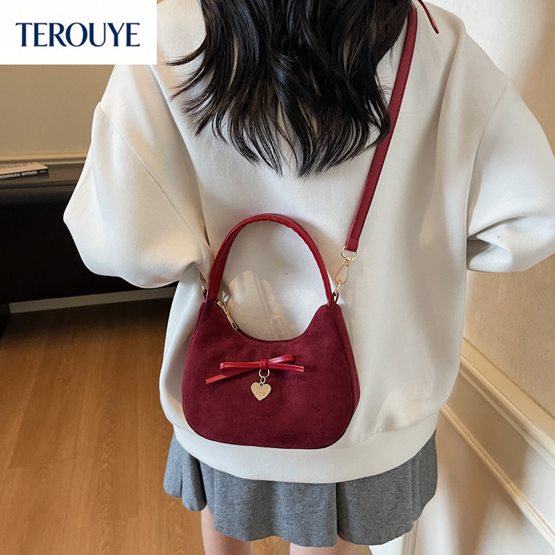 TEROUYE bag Autumn/Winter New Retro Light Luxury bag Elegant Style Fashion Versatile Trendy Underarm Bag Women's Shoulder Bag