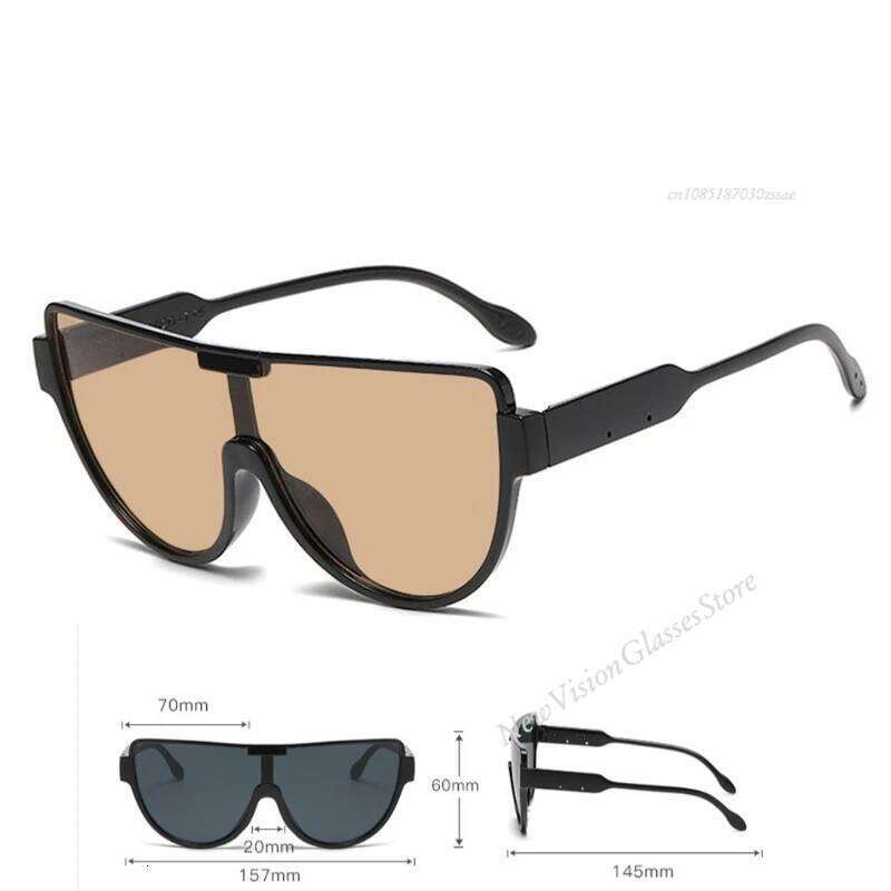 2025 New Design Monoblock Semi-round Sunglasses Half Frame Goggle Shades Outdoor Oversized Sun Glasses for Women & Men Z260127